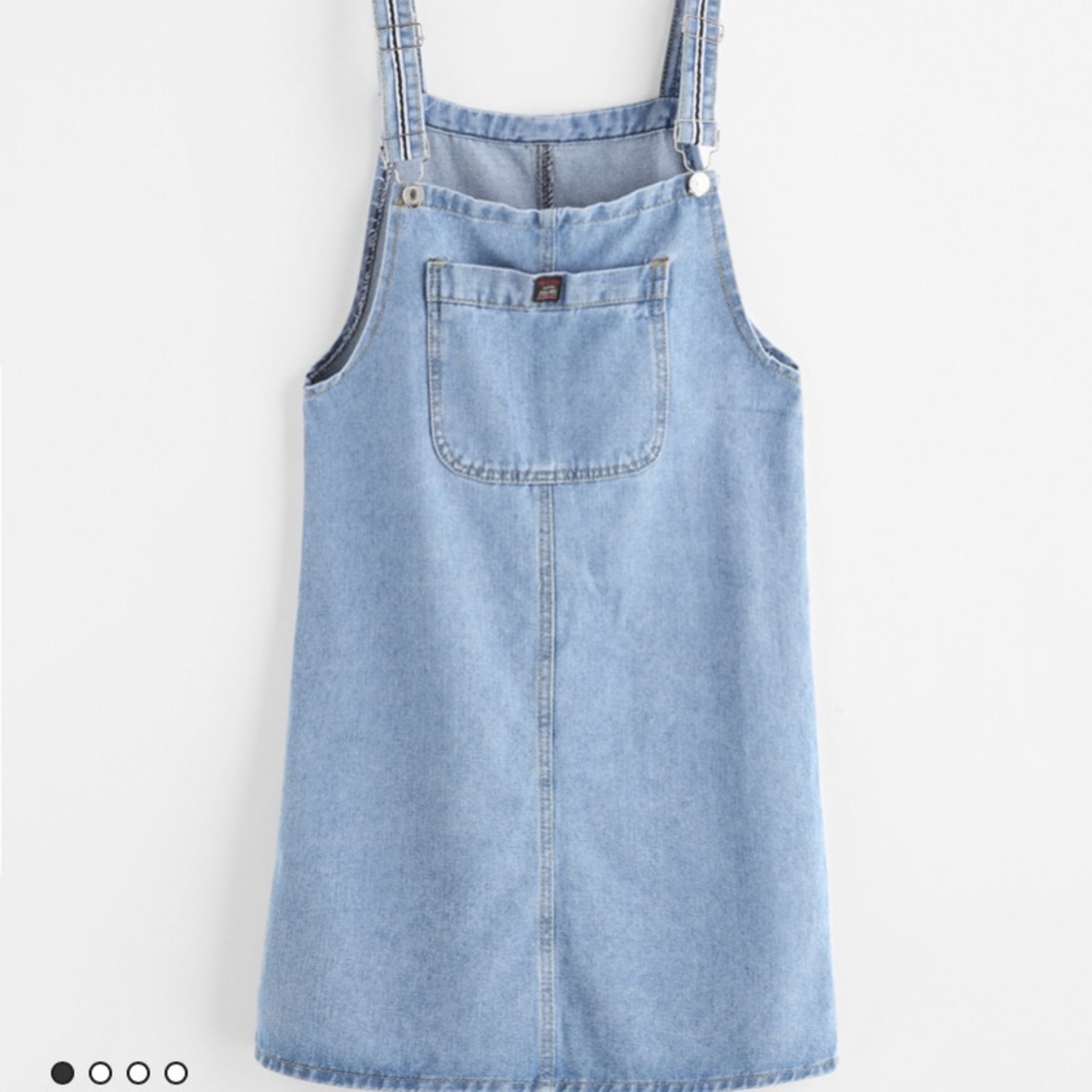 Pinafore Denim Dress With Pockets